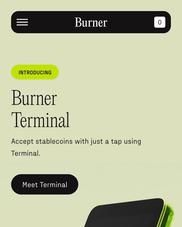Burner — мобильная версия сайта