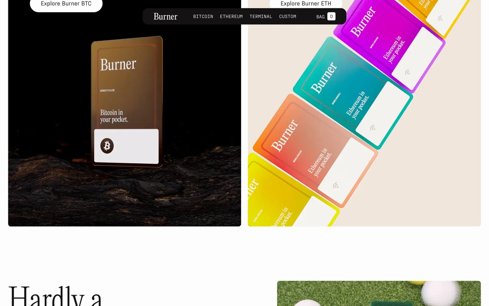 Burner — экран сайта 1.2