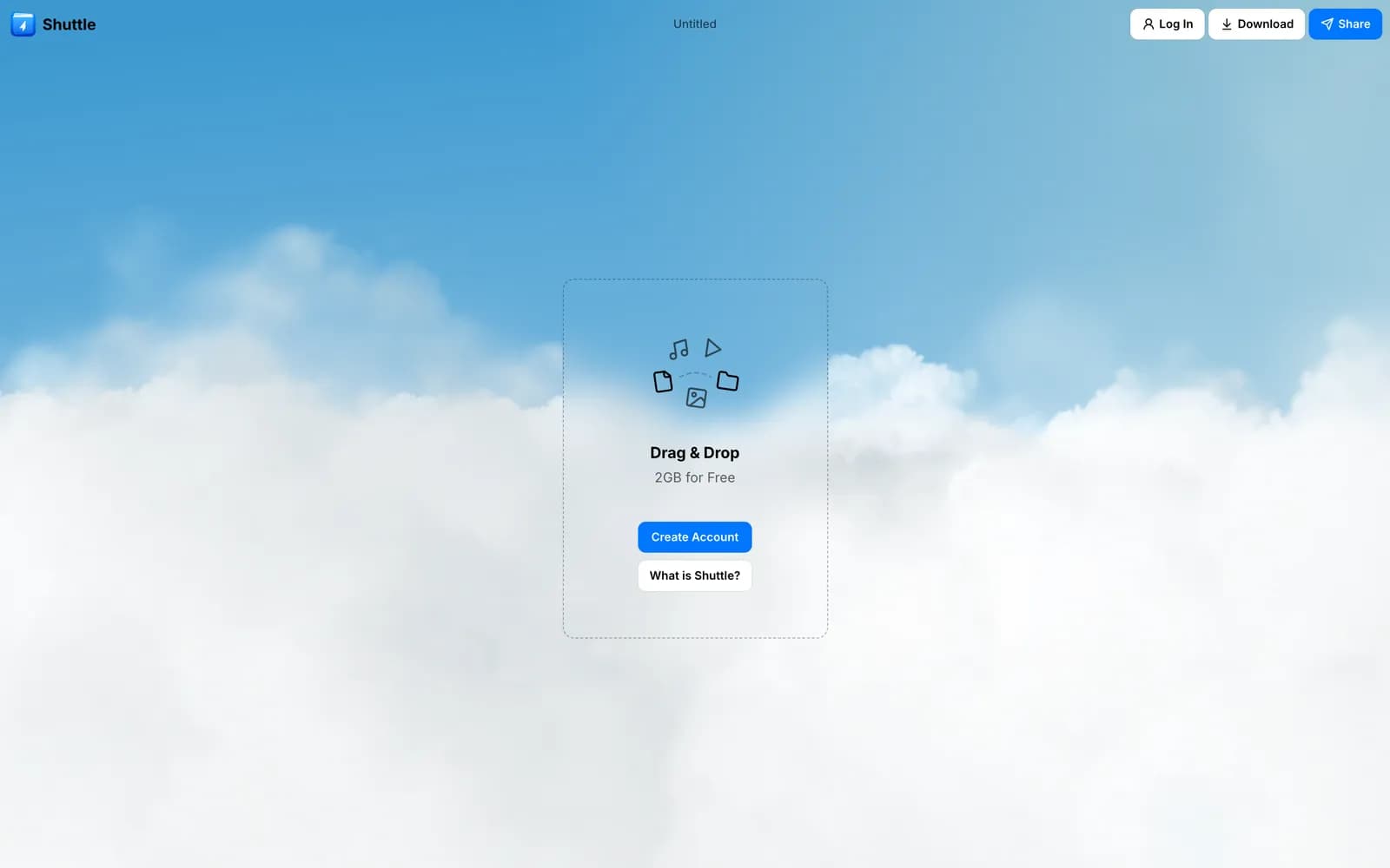 Shuttle — экран сайта 1.2